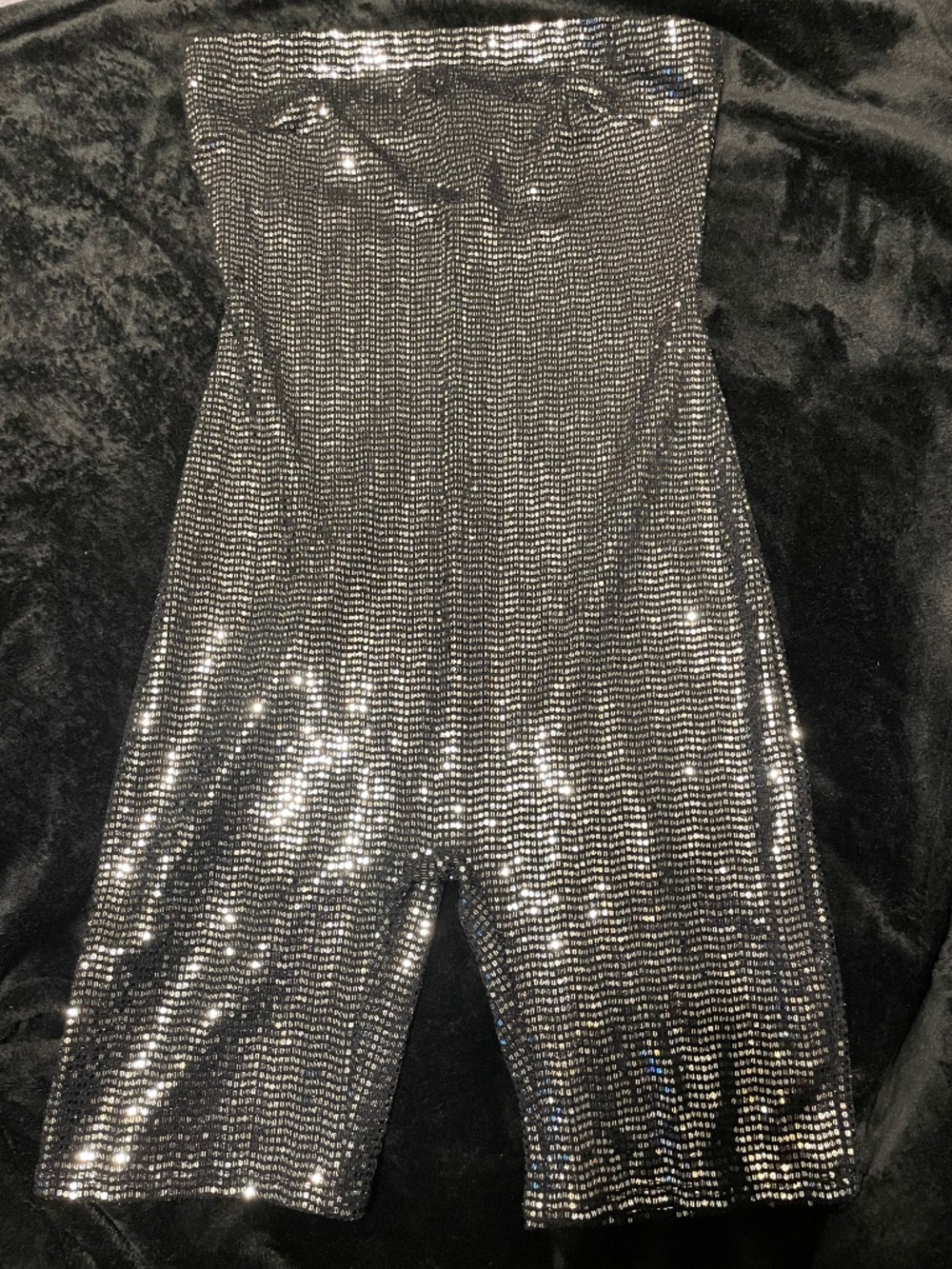 Silver sparkly short jumpsuit